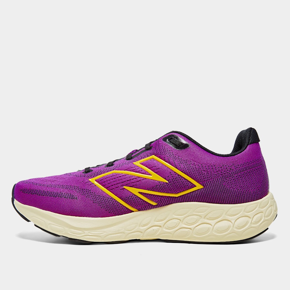 Tênis New Balance Fresh Foam 680 V8 Feminino - Violeta+Amarelo