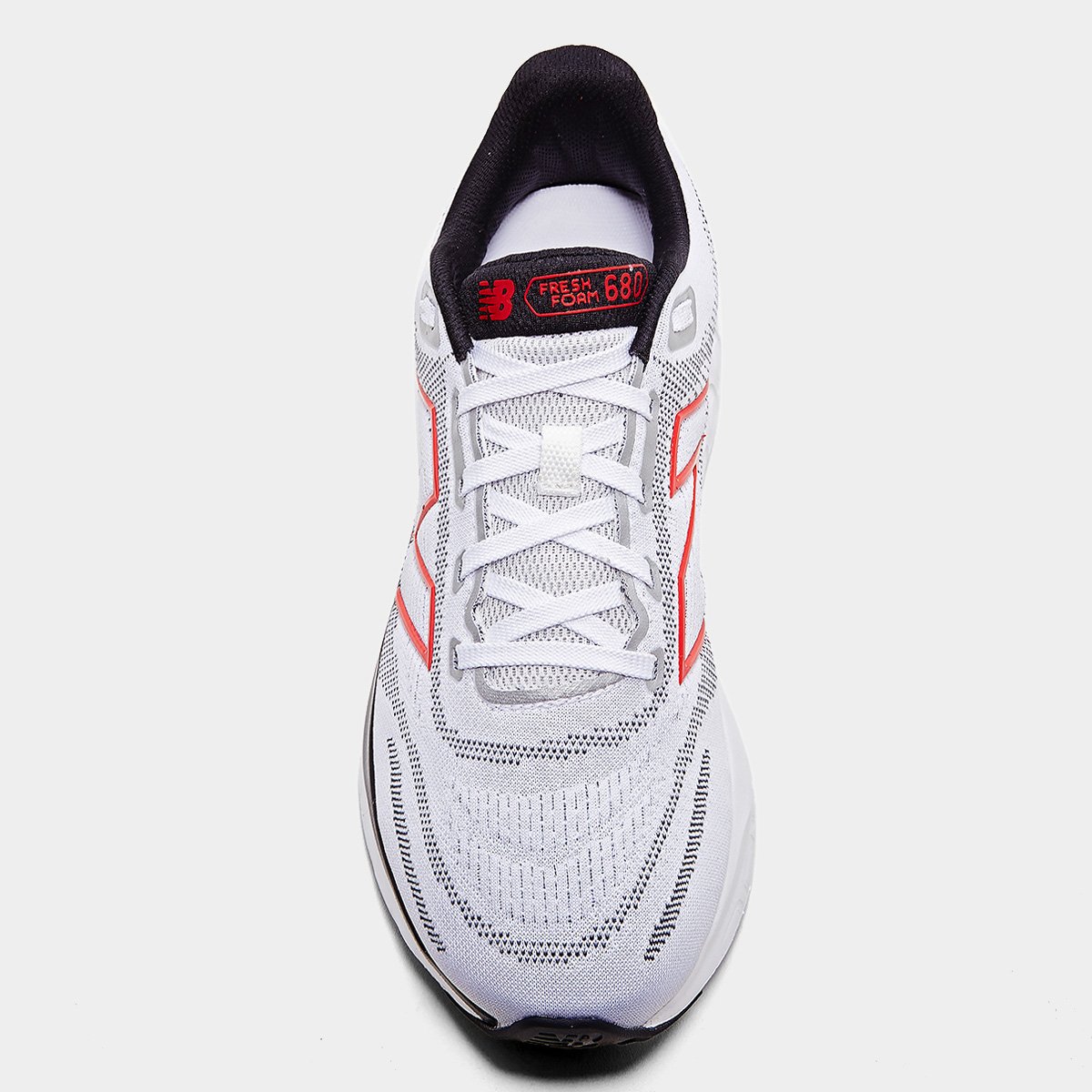 Tênis New Balance Fresh Foam 680 V8 Masculino - Branco+Vermelho