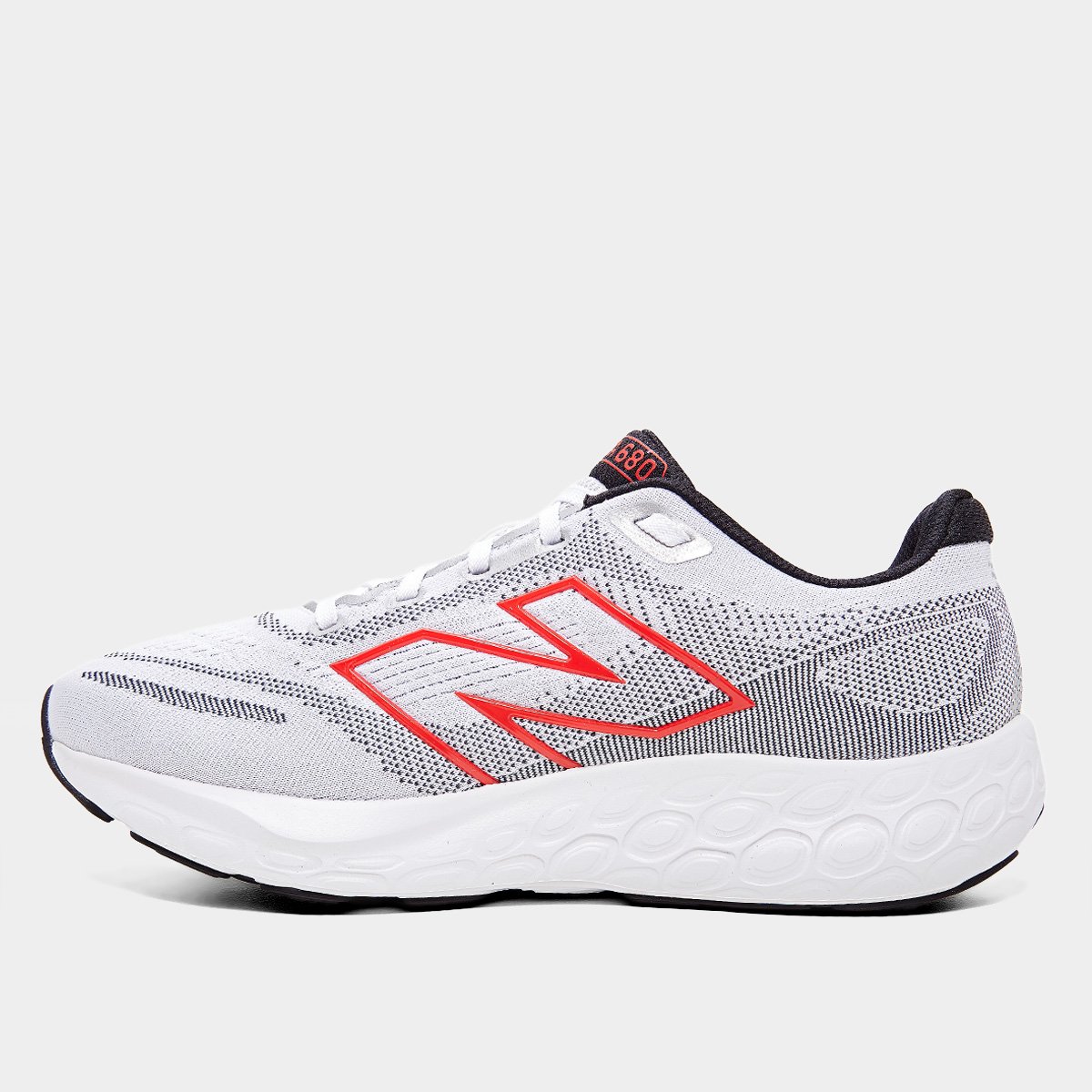 Tênis New Balance Fresh Foam 680 V8 Masculino - Branco+Vermelho