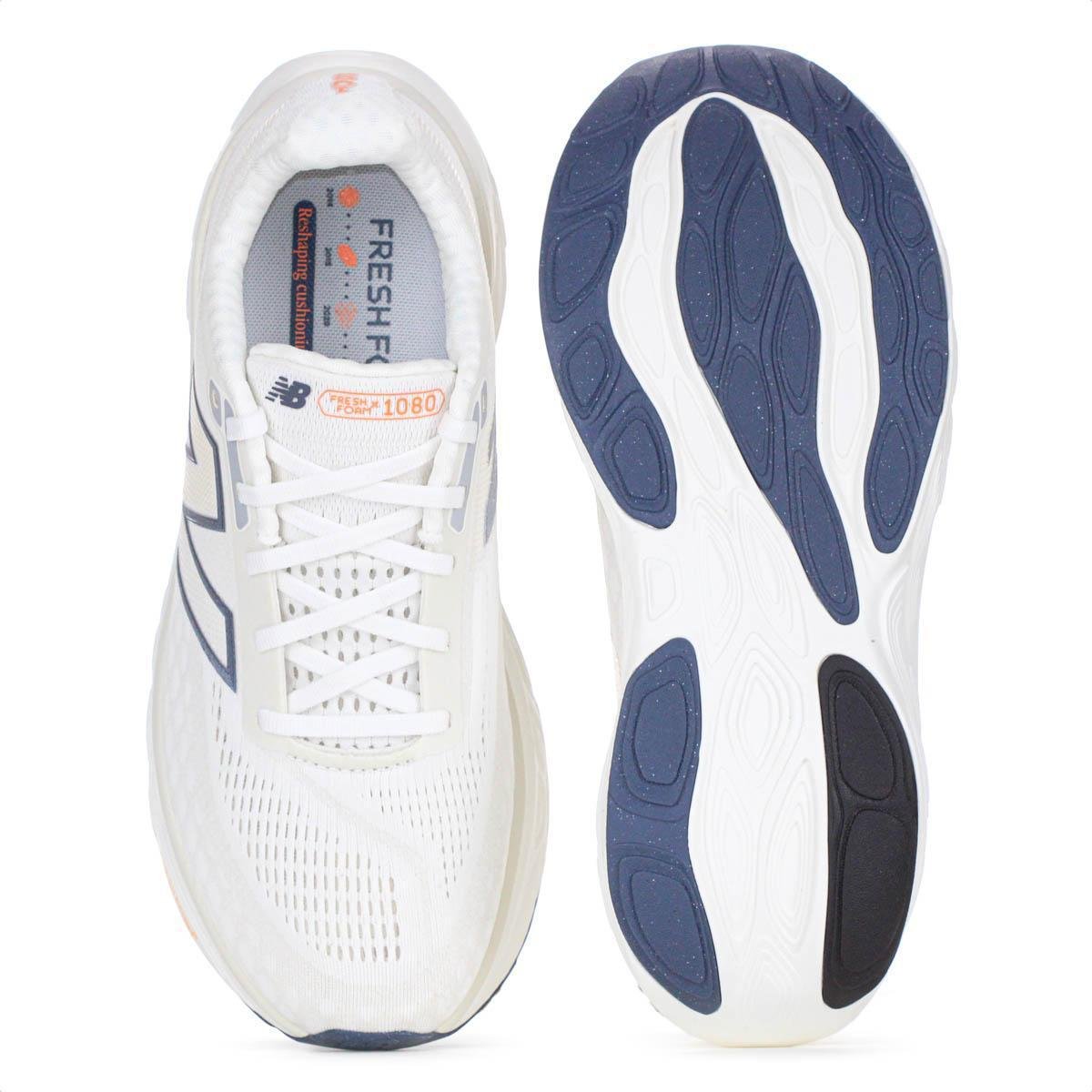 Tênis New Balance Fresh Foam X 1080 V14 Off White e Cinza - Masculino - Off White
