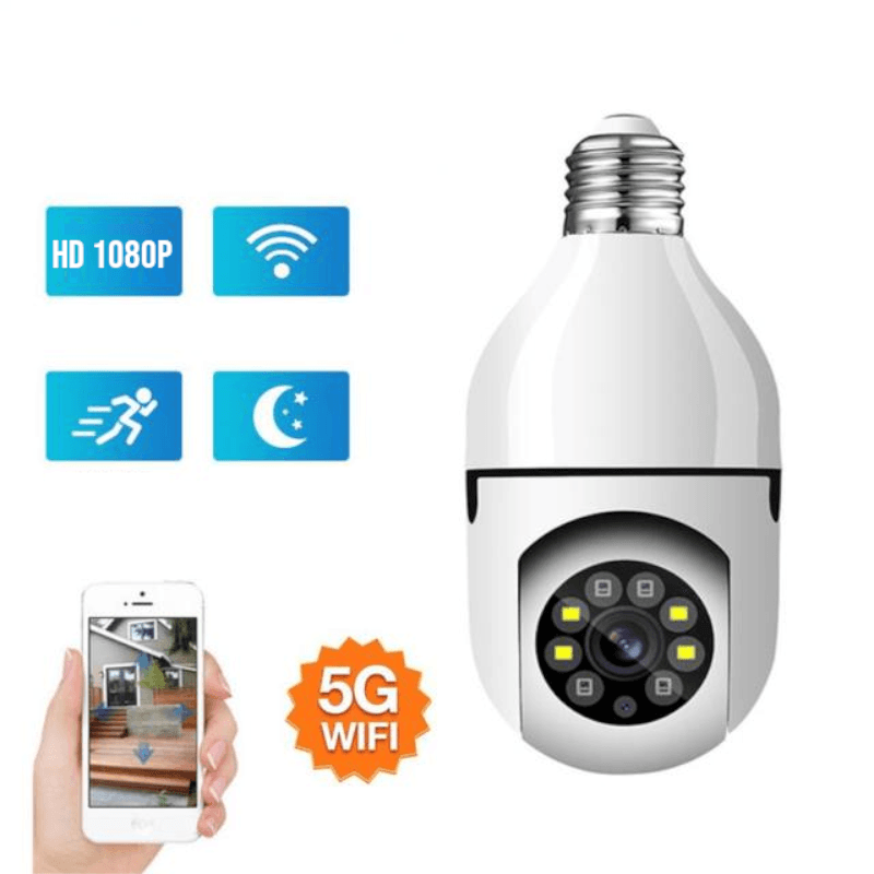 Câmera de Segurança Giratória 360° Wifi - (Compre 1 Leve 2)