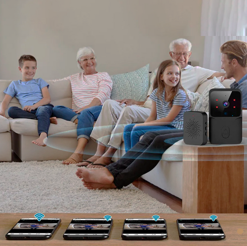 Campainha Wifi Eletrônica Sem Fio com Câmera
