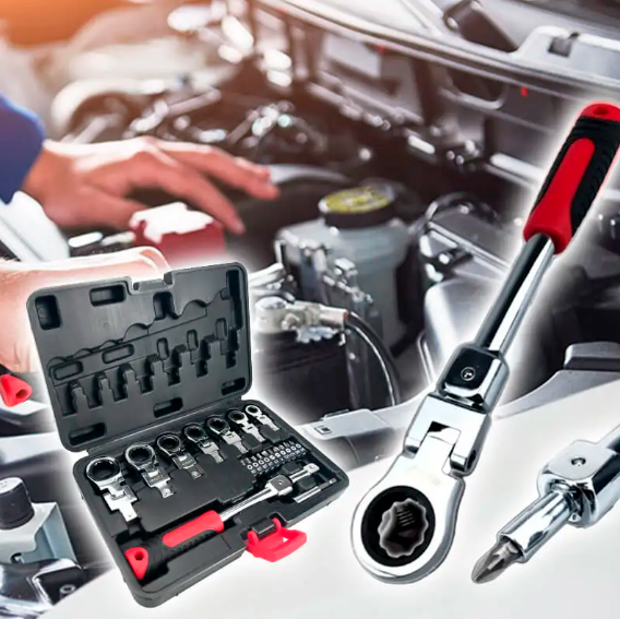 Kit 20 Peças Chave Catraca Flex Grip