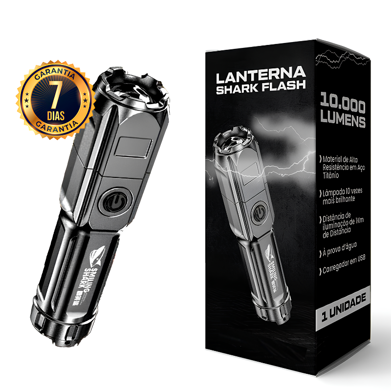 Lanterna Tática Portátil Shark - Compre 1 Leve 2