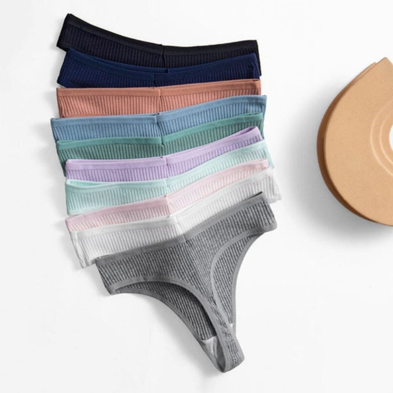 Kit de 10 Calcinhas Fio Dental em Algodão sem Costura