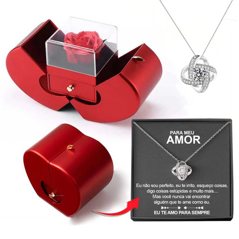 Colar Eterno Amor Caixa Surpresa - Prata 925