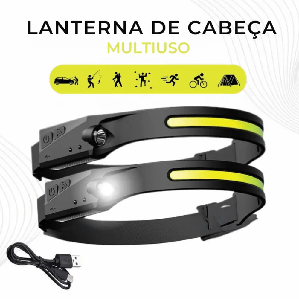 Lanterna de Cabeça Tech Pro À Prova D'água | Compre 1 Leve 2