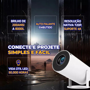 Projetor Portátil Cinemax 4K - Tela de Cinema