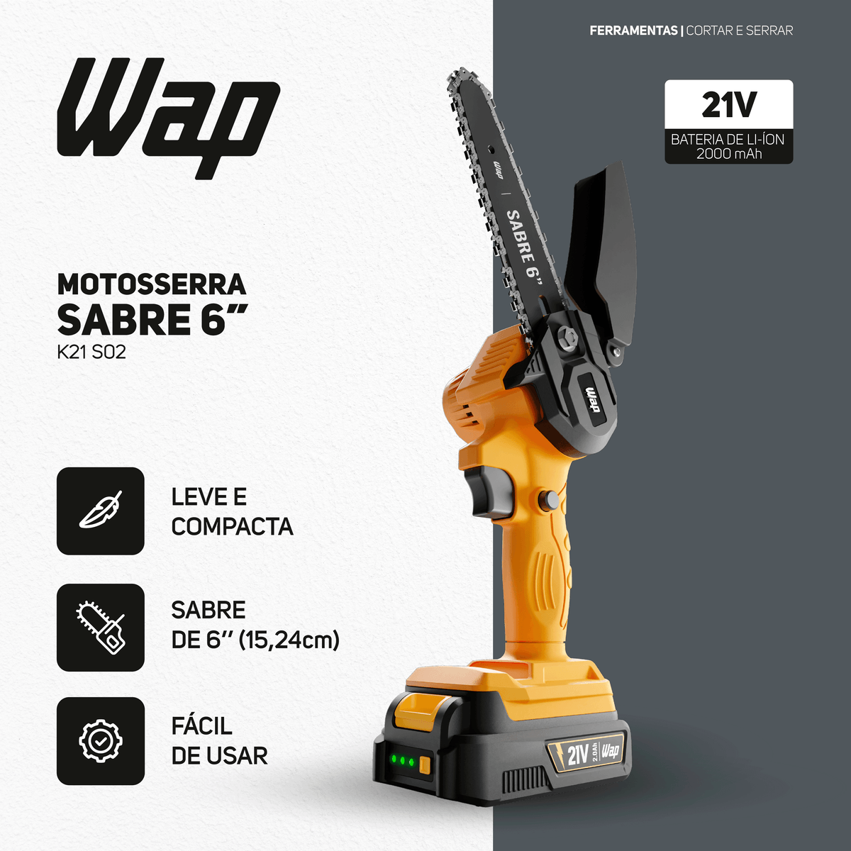 Motosserra de Sabre A Bateria