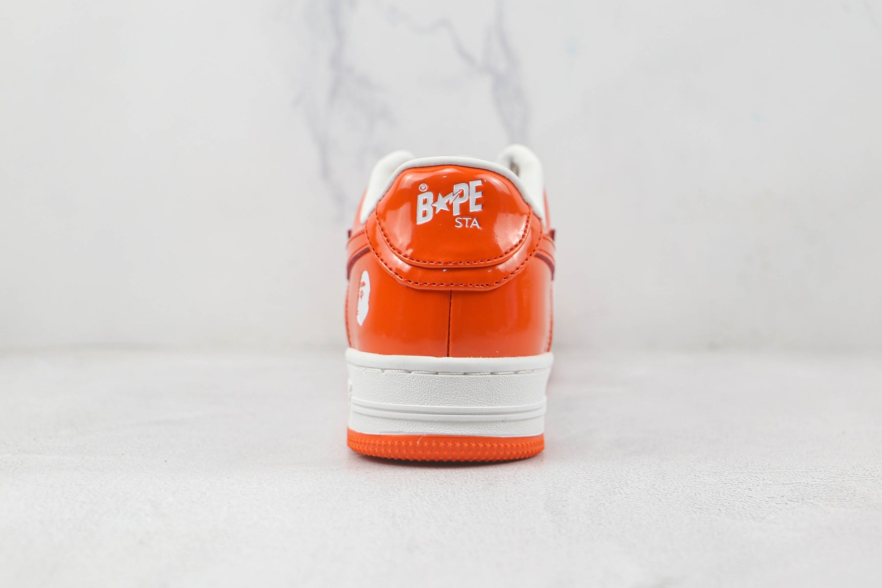 Bape Sta Patent Leather Orange White