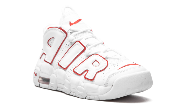 Nike Air More Uptempo White Varsity Red Outline