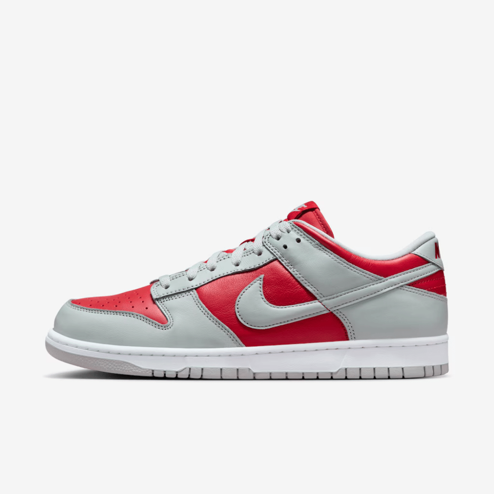 Nike Dunk Low Varsity Red and Silver