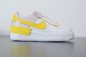 Nike Air Force 1 Shadow White Barely Rose Speed Yellow