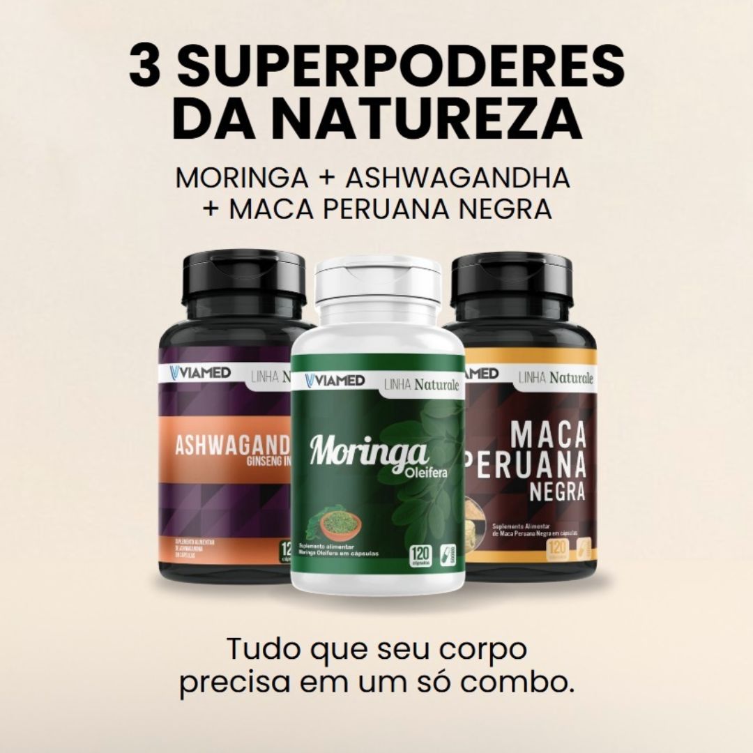 Combo Maca Negra + Ashwagandha + Moringa
