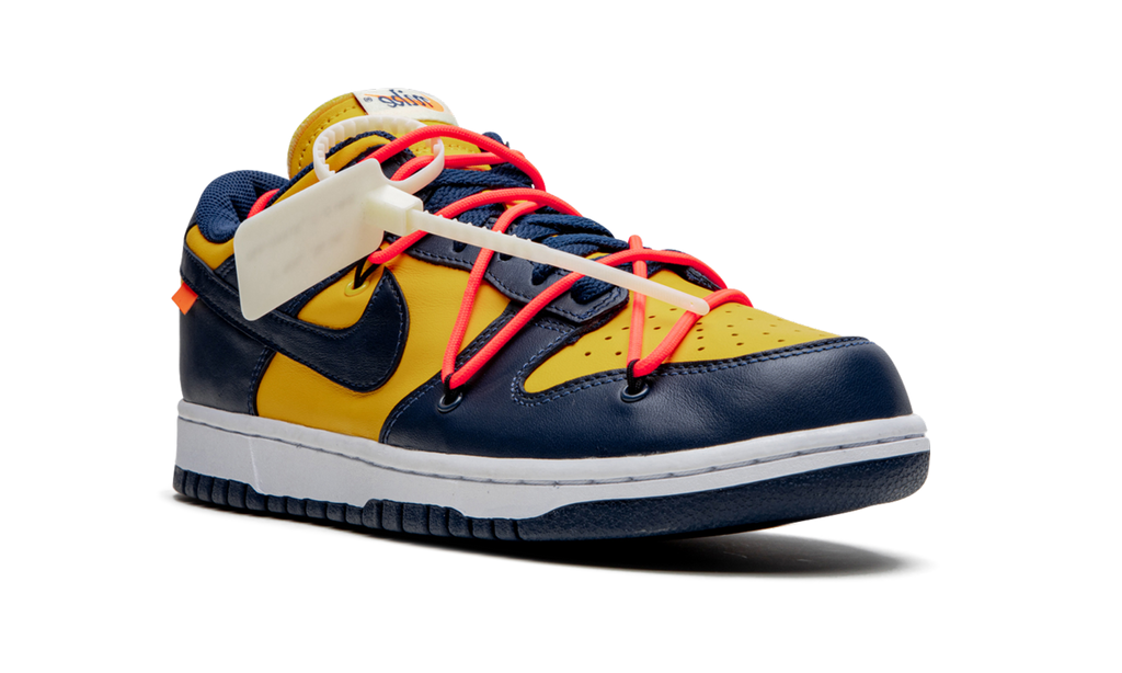 Nike Dunk Low Off White University Gold Mindnight Navy