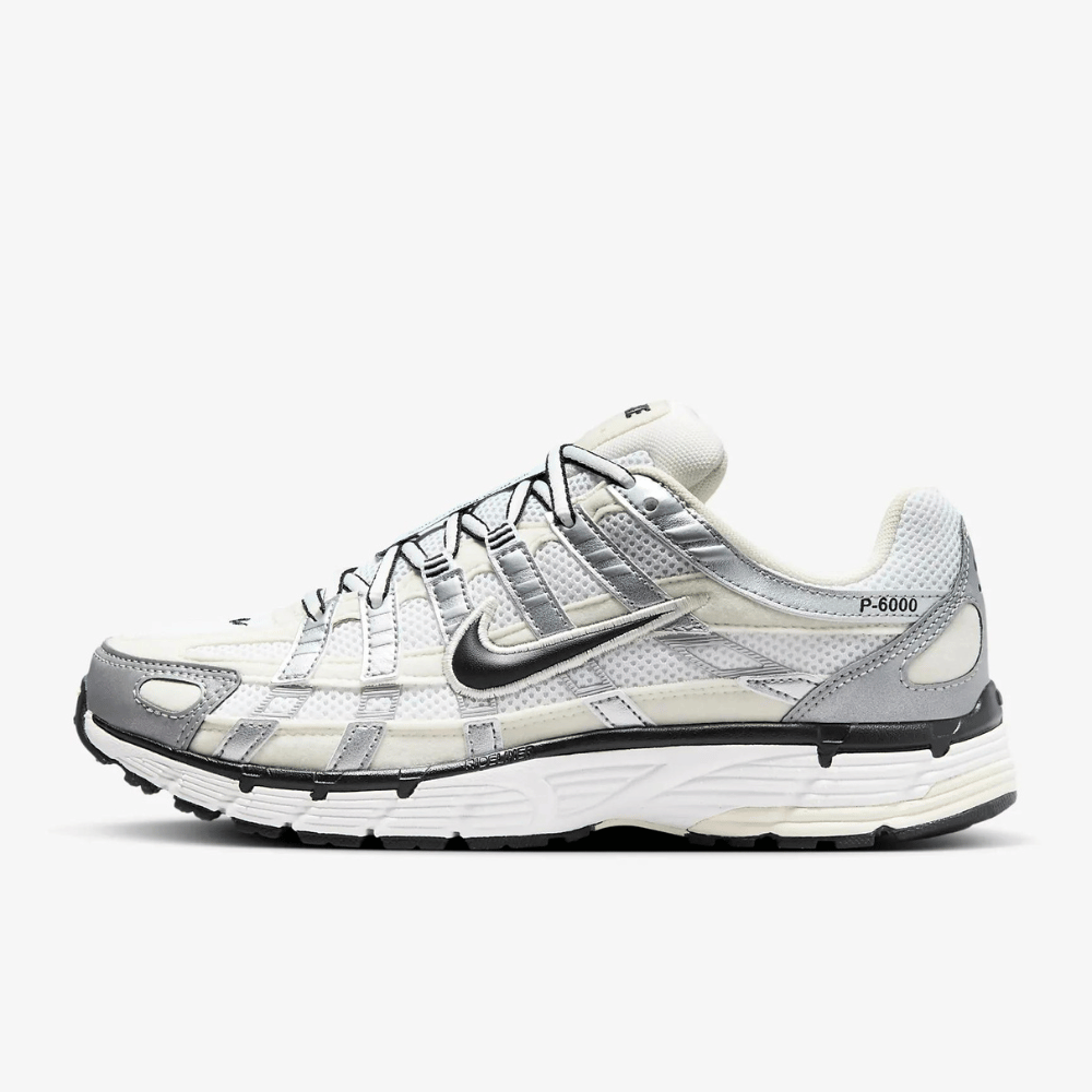 Nike P-6000 Coconut Milk White Metallic Silver