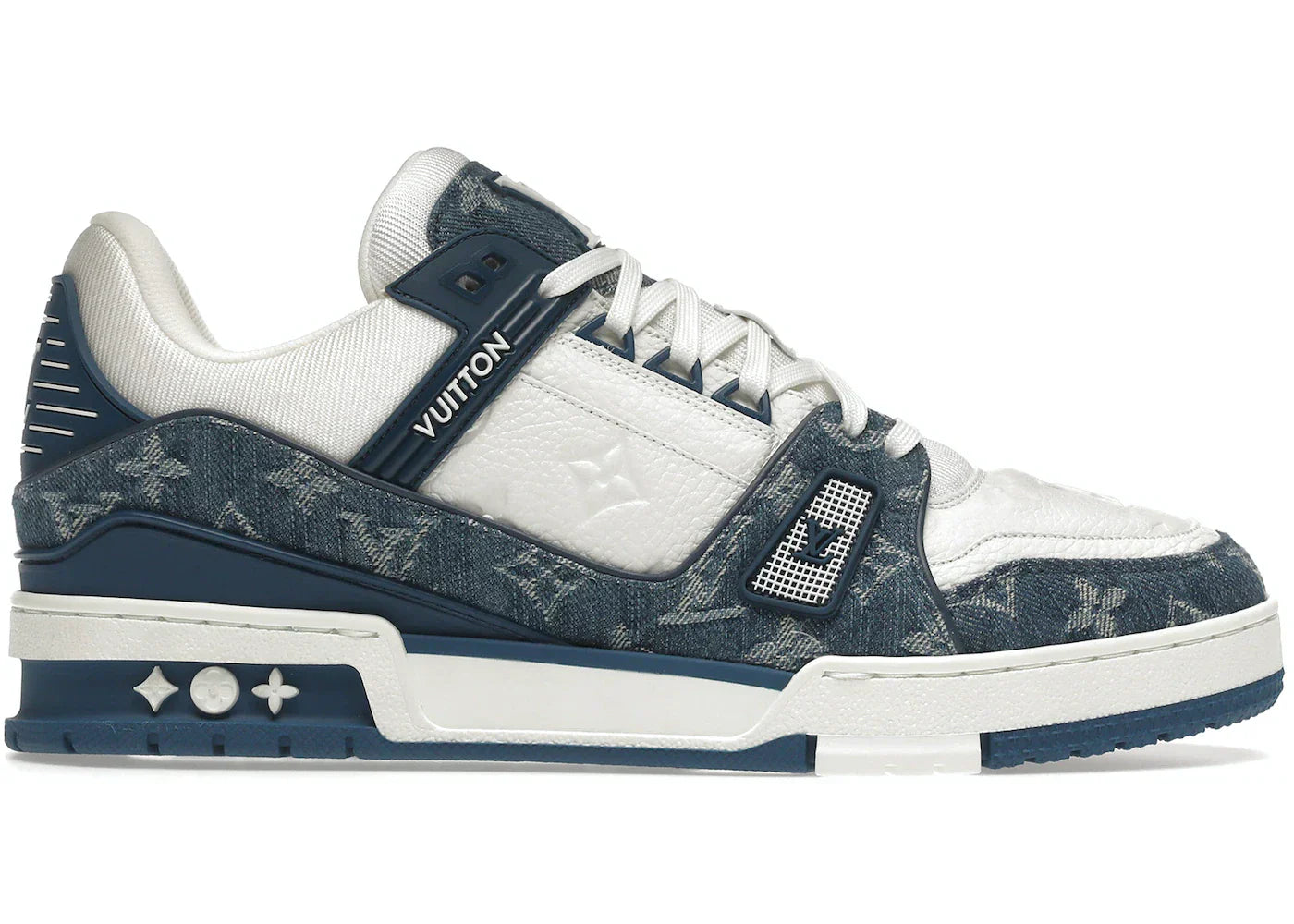 Louis Vuitton LV Trainer Monogram Denim White Blue