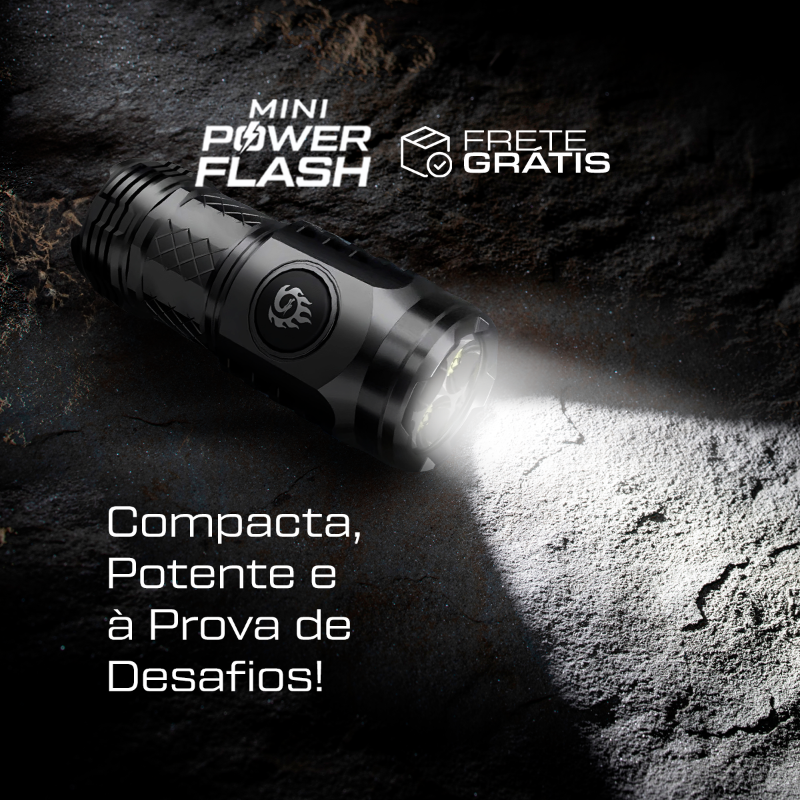 Lanterna Tática Portátil Power Focus - (Pague 1 Leve 2)