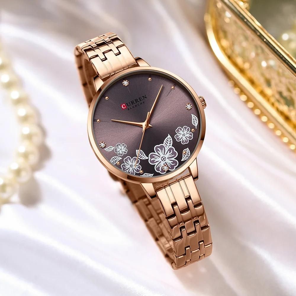 Relógio Feminino Elegance 9068S Quartz Pulseira em Aço Inoxidável | TemPrime