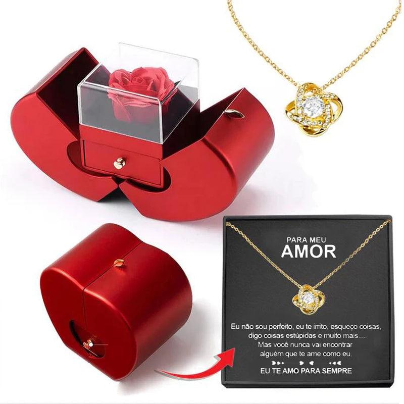 Colar Eterno Amor Caixa Surpresa - Prata 925