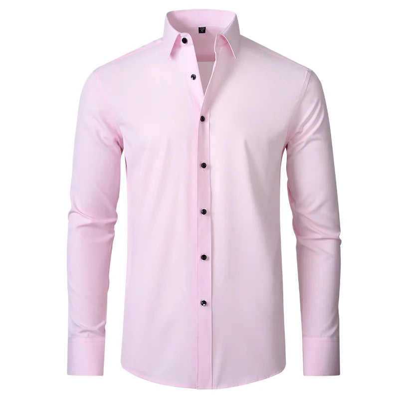 Camisa Social Ultra Comfort Tecido Seda Gelo - Não amarrota