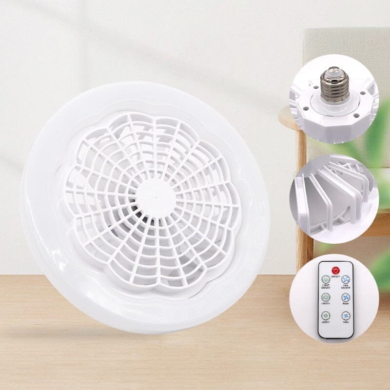 Luminária Led Com Ventilador 2 em 1 | Controle Remoto Incluso
