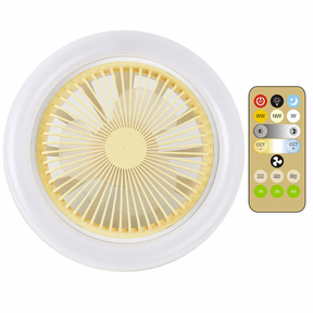 Luminária Led Com Ventilador 2 em 1 | Controle Remoto Incluso