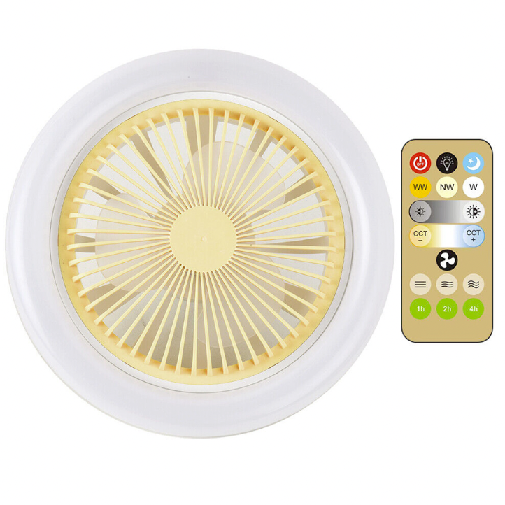 Luminária Led Com Ventilador 2 em 1 | Controle Remoto Incluso