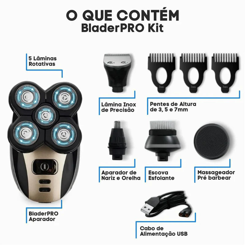 Barbeador e Aparador Elétrico 5 em 1 à Prova d' Água - Ultra Shaver