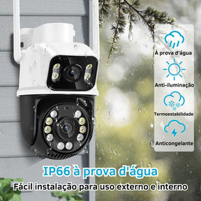 Camera de Segurança Wifi | Dupla Lente 6MP 4K
