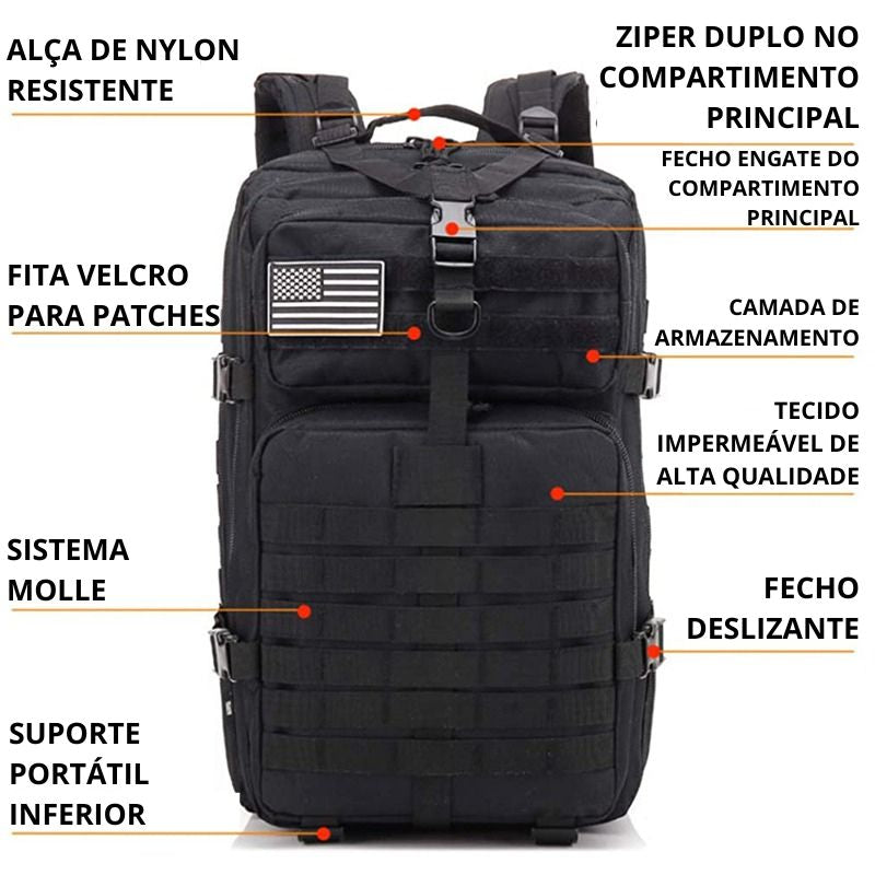 Mochila Tática Militar 25L | Impermeável