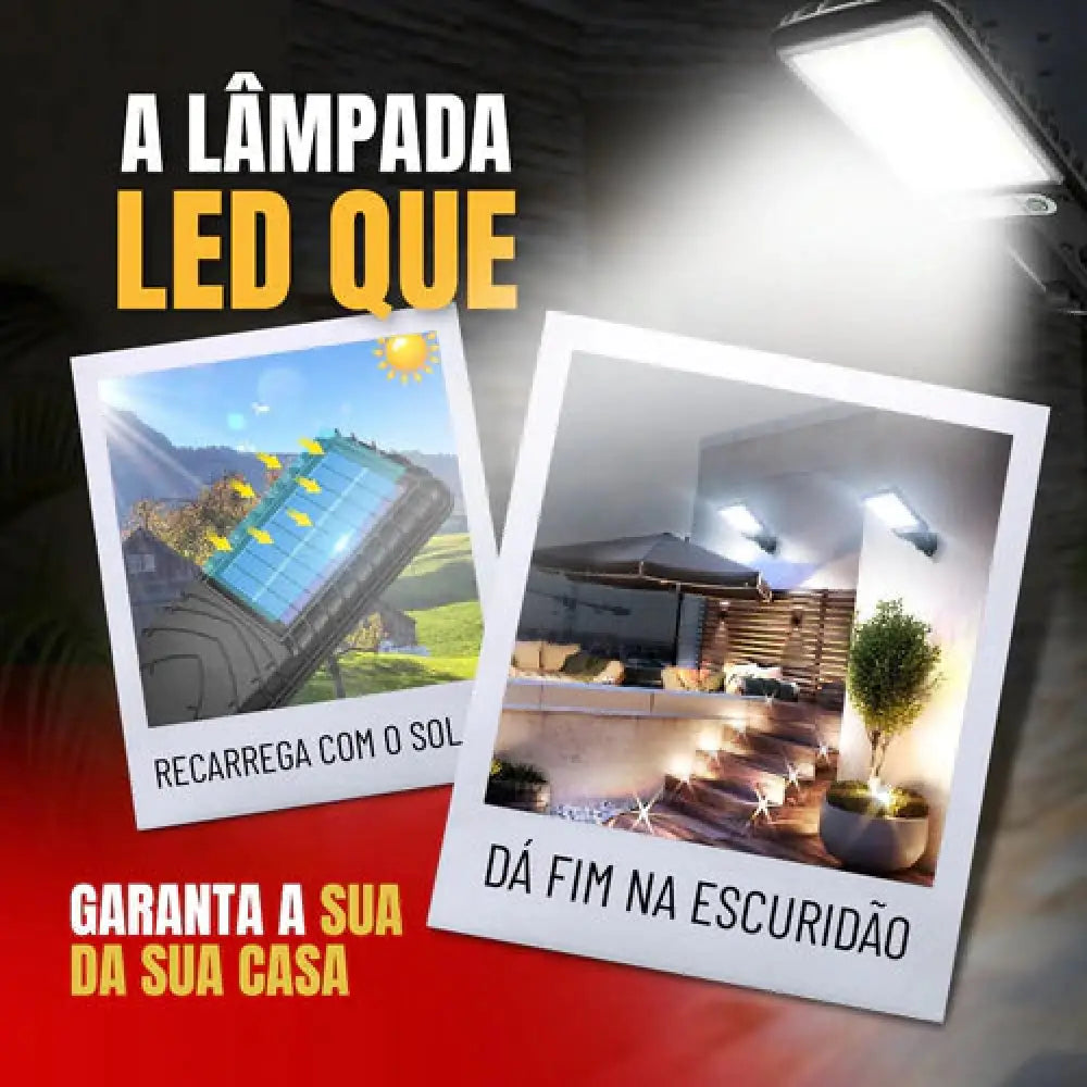 Refletor Solar LED Alto Sustentável - Sensor Automático