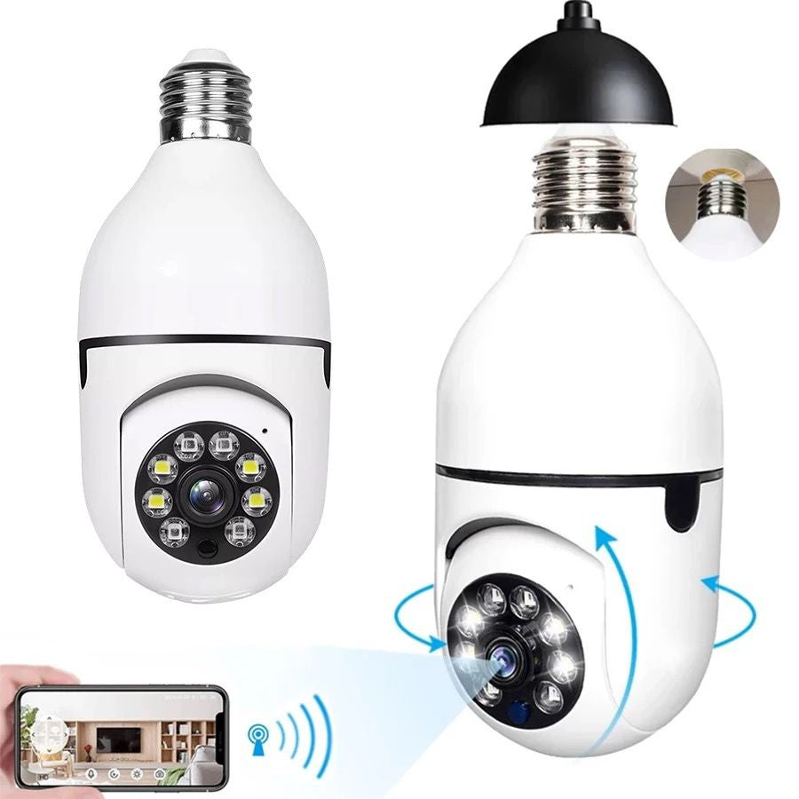Câmera de Segurança Giratória 360° Wifi - (Compre 1 Leve 2)