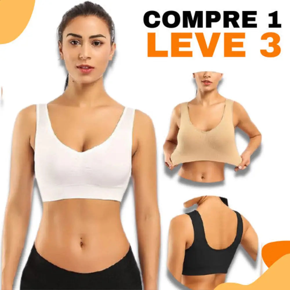 Sutiã Sem Costura Comfort Plus (Compre 1 Leve 3)