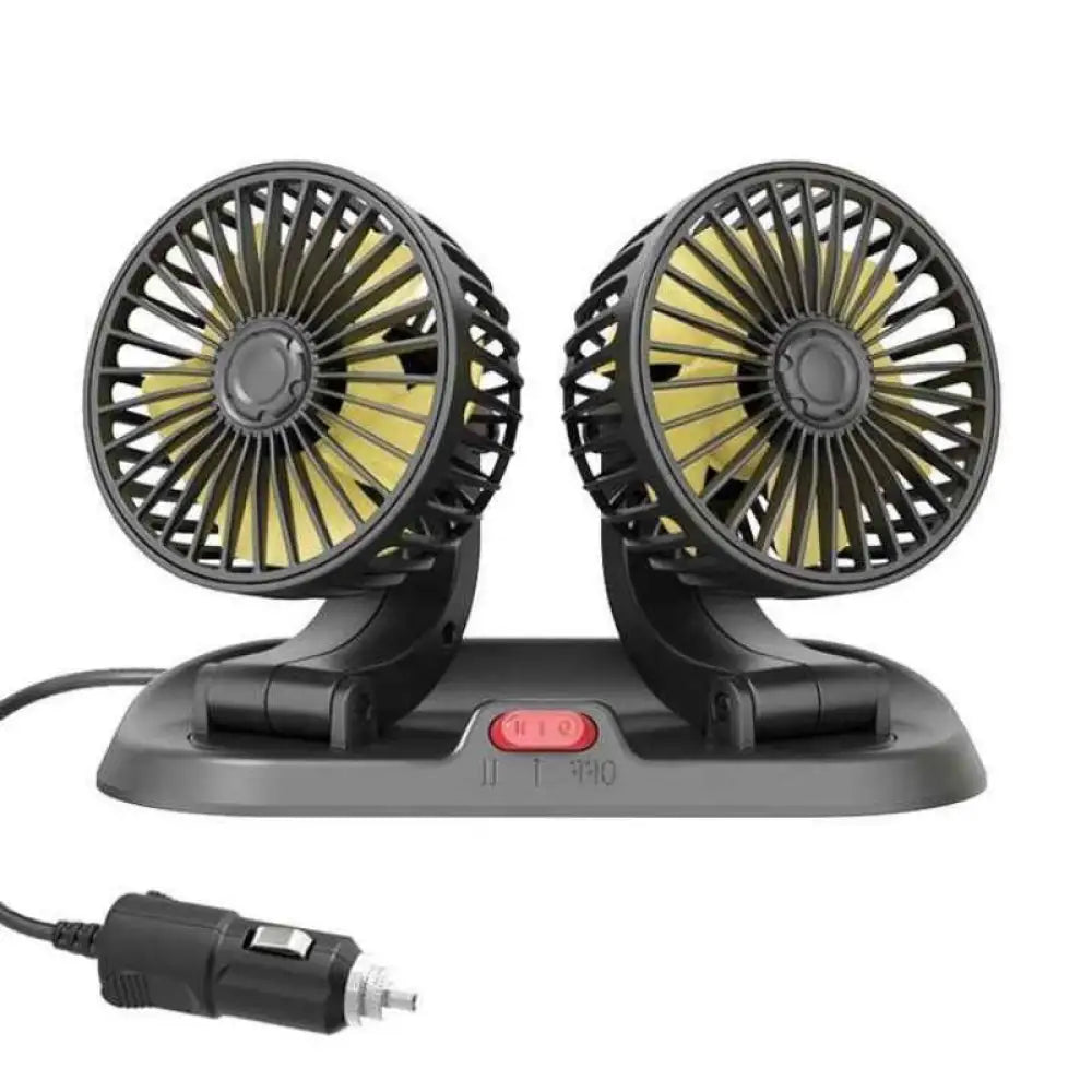 Ventilador Duplo para Carros 360° - Super Potente